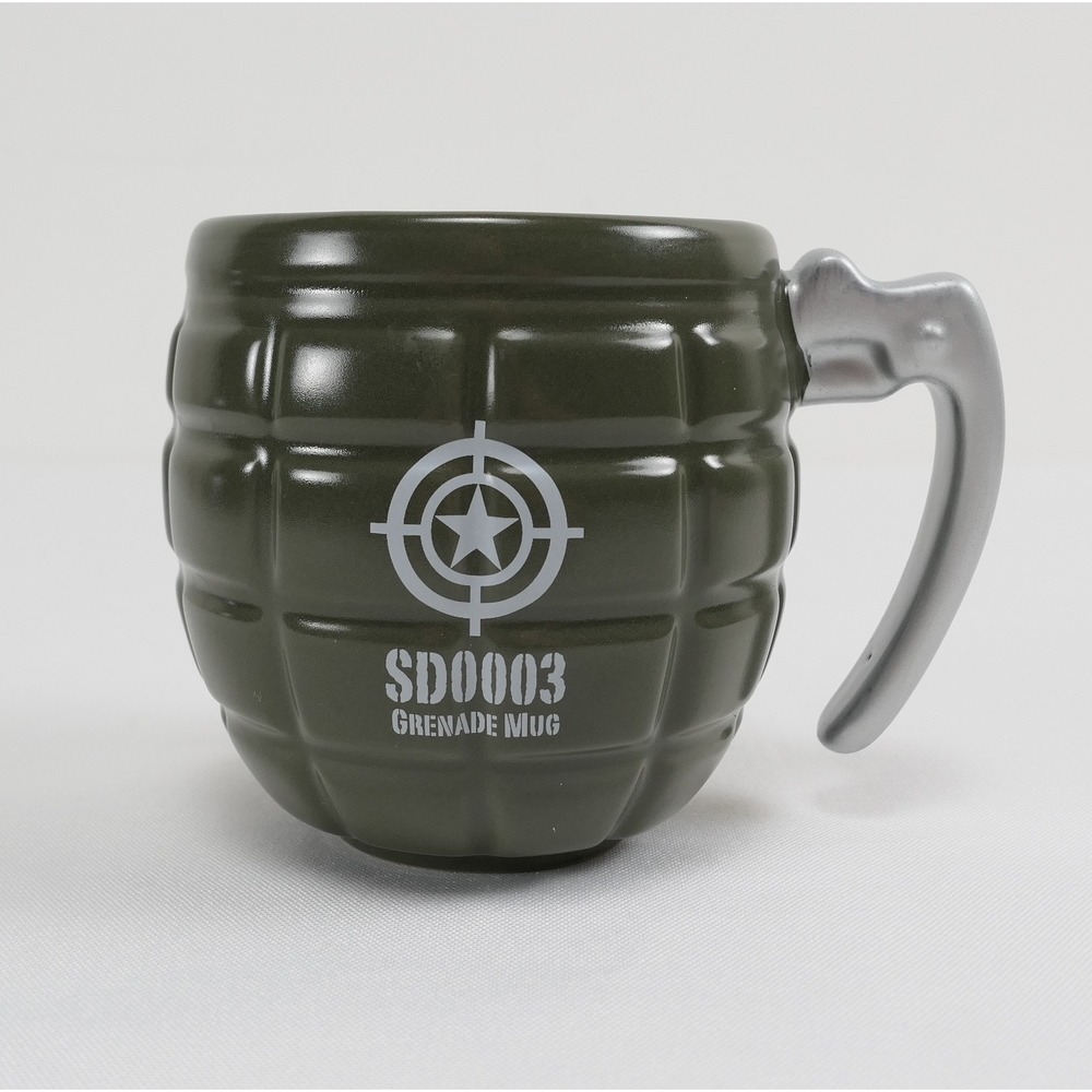 180 Degrees SD0003 Grenade Mug Olive Green Stoneware Military Cup Hard To Find!
